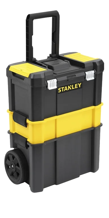 toolbox, two tier, black and yellow