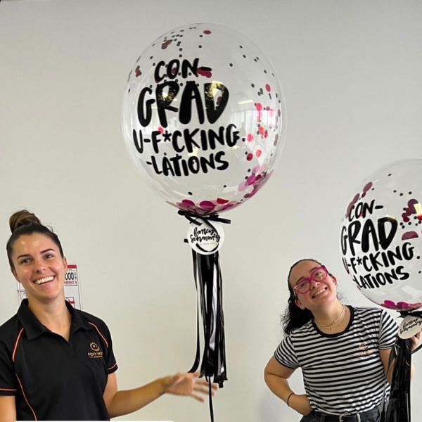 Staff Progression: Kirsten and Sil with their Graduation Balloons